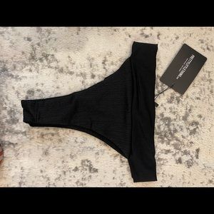 Black cheeky bikini bottoms